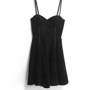 MINKPINK Black Suede Mini Dress